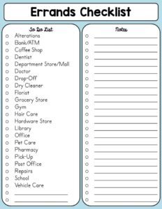 Errands Checklist Jpeg
